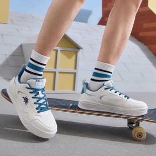 特步2025夏季新款男鞋板鞋百搭休闲鞋舒适透气运动鞋官方正品鞋子