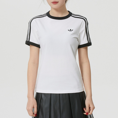 2026新款 阿迪达斯三叶草女装纯棉透气圆领短袖T恤 KD3684 KD3683