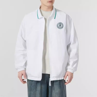 阿迪达斯梭织夹克男2024春季新款运动服休闲宽松跑步外套JE3627