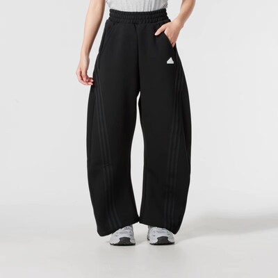 正品阿迪达斯大码女裤 宽松直筒裤 微胖女士阔腿裤 JX6713 JX6714
