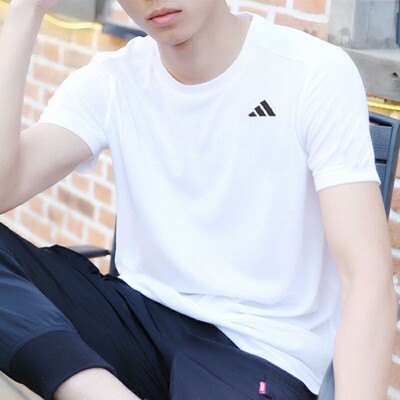 Adidas男士速干透气跑步运动T恤