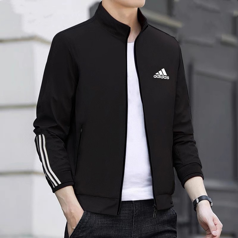 阿迪达斯夹克男23秋季新款运动服健身训练上衣针织立领外套GV5338