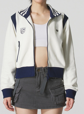 2025新款阿迪达斯三叶草女装 CC SW TT W 短款运动休闲外套JM8022