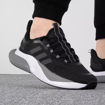正品阿迪达斯男鞋AlphaBounce +阿尔法轻便缓震跑鞋HP6144 HP6142