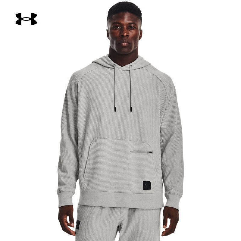 安德玛ua秋冬ottoman男子抓绒连帽健身训练运动卫衣1373878