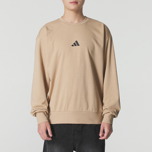 正品阿迪达斯男装圆领卫衣 M FEELCOZY SWT 毛圈针织套头衫JX3326