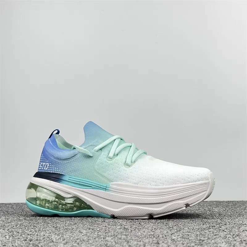 气垫减震跑步鞋网面透气休闲慢跑鞋耐磨厚底慢跑鞋女