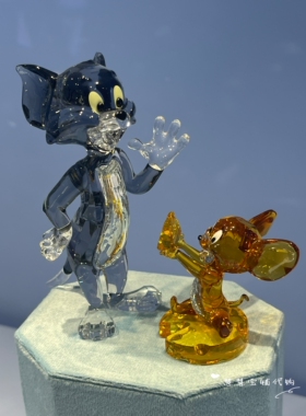 代购SWAROVSKI施华洛世奇 汤姆猫杰瑞鼠水晶摆件5515335 5515336