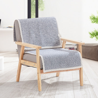 棉线编织单人沙发椅垫美美布艺馆