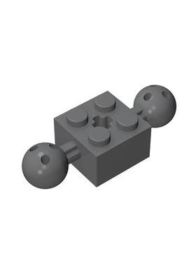 国产积木MOC零配件散件适用17114/57908 2x2两侧带球型接头砖