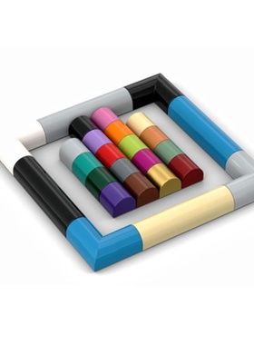 【50G起订】跨境MOC兼容积木79756光面弧形79757积木1x4国产49307