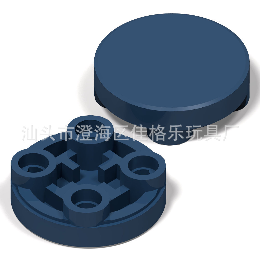【50G起订】跨境MOC积木兼容乐高3567积木2x2 反向凸点光面圆板