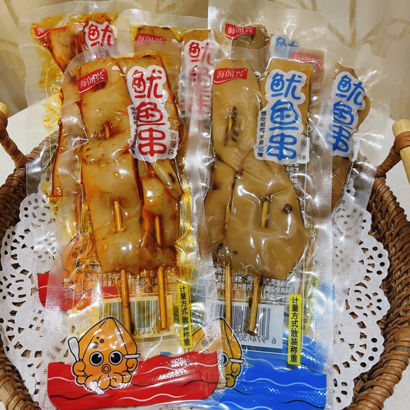 海阁兴鱿鱼串原味香辣味鱿鱼片即食散称小包装海鲜小吃休闲零食