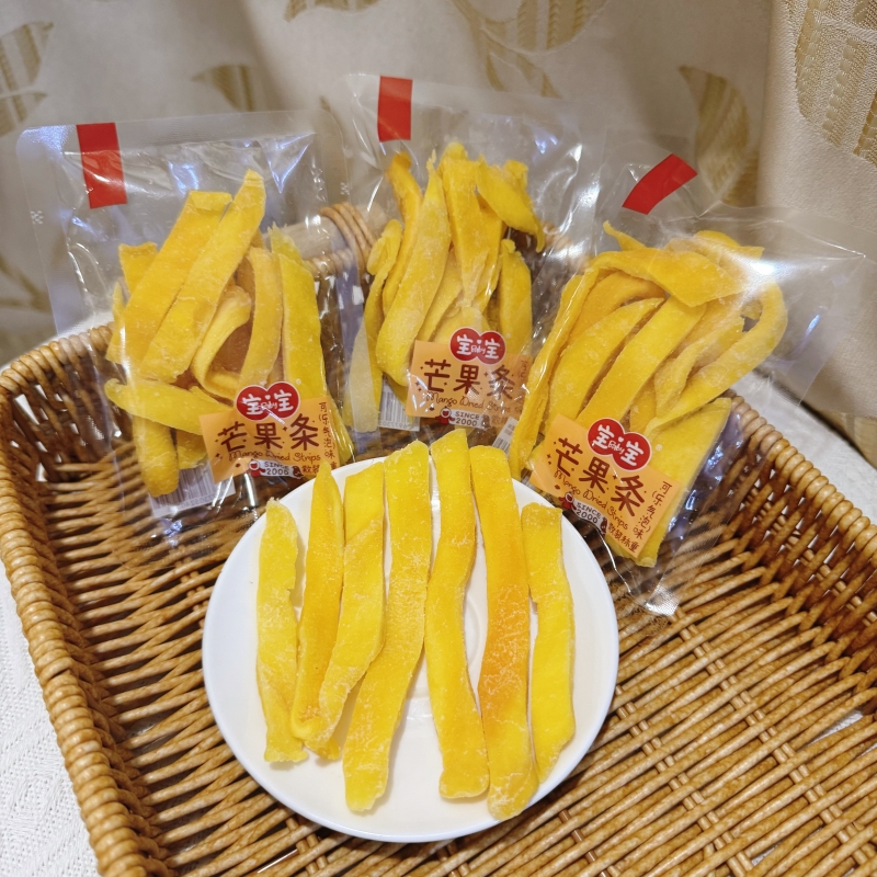 宝宝芒果条可乐气泡味小条芒果干散称便携小包装果干休闲网红零食