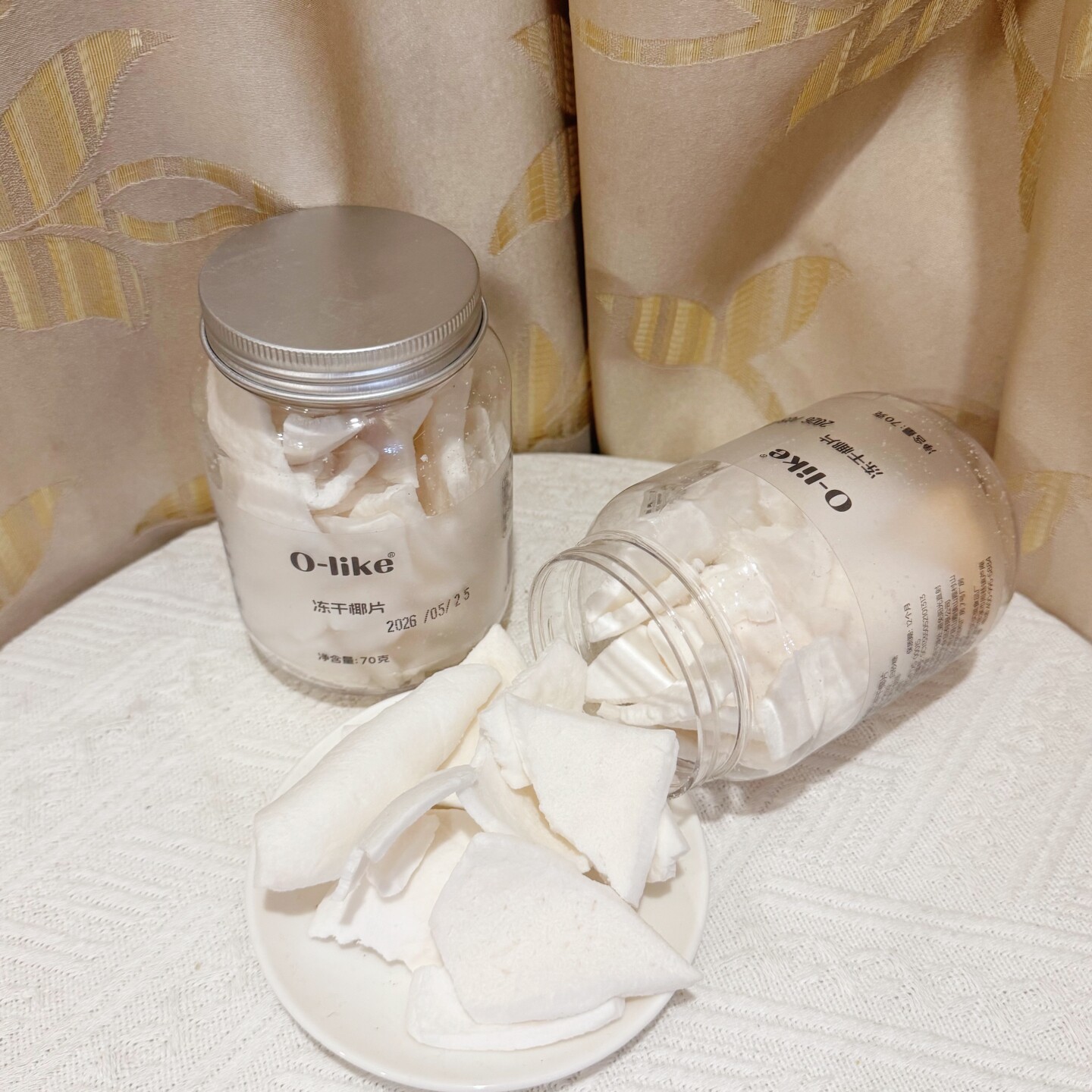 O-like冻干椰片椰肉椰子片香脆无添加果干解馋健康营养追剧零食