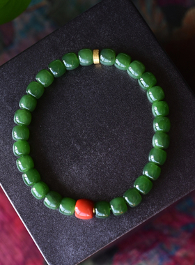 一斤钻戒天然和田碧玉18K金