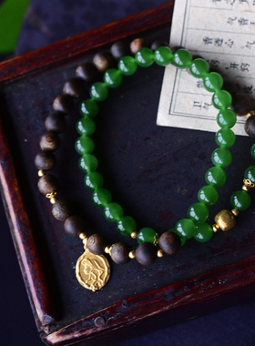 一斤钻戒天然和田碧玉18K金