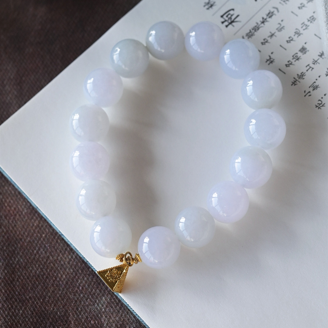 一斤钻戒 一物一图 天然缅甸A货翡翠手串 清清爽爽的大圆珠 18K金,珠宝/钻石/翡翠,手链/手串,淘宝优惠券,粉丝福利购,淘宝优惠卷