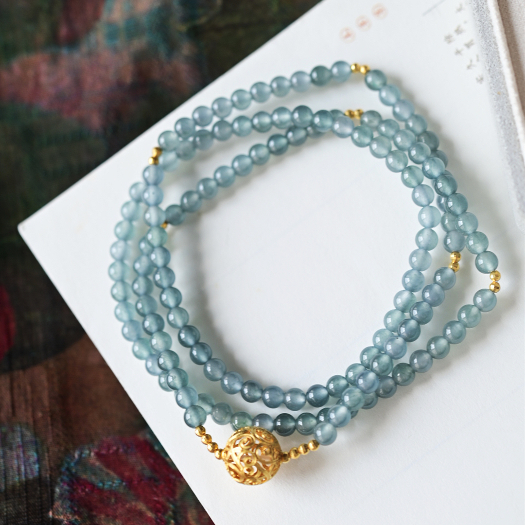 一斤钻戒天然缅甸A货翡翠18K金