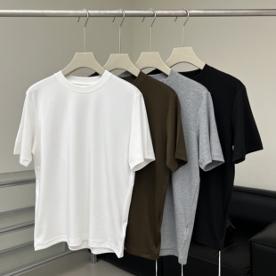 T百搭简约纯色潮牌T 短袖 零感呼吸超细旦 软糯莫代尔Air空气感男士