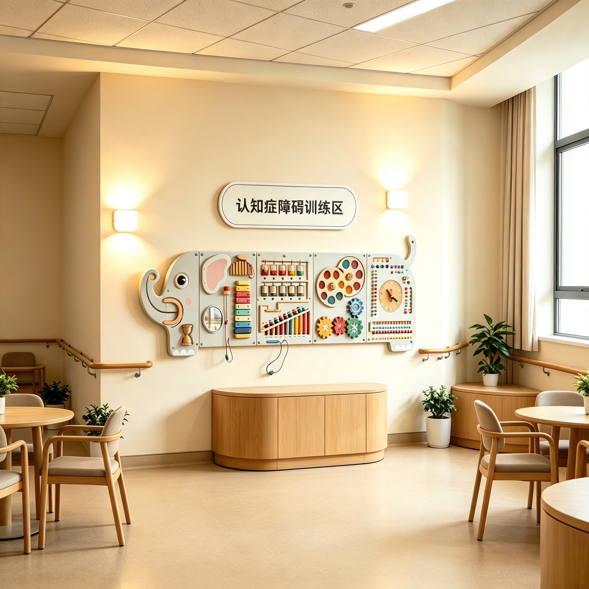 养老院益智墙面装饰多功能忙碌板
