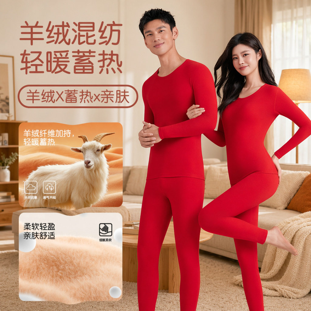 保暖内衣套装男女秋冬蓄热亲肤秋衣秋裤可外穿内搭防寒透气