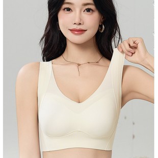 红色内衣女小胸加厚聚拢显大新娘结婚本命年背心固定杯一体式 文胸