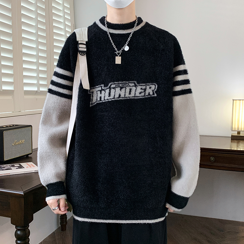 加厚保暖毛衣宽松潮流男生针织衫