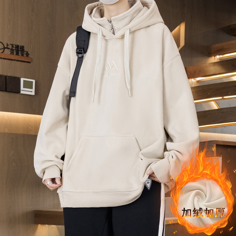 不起球不褪色加绒加厚保暖卫衣潮