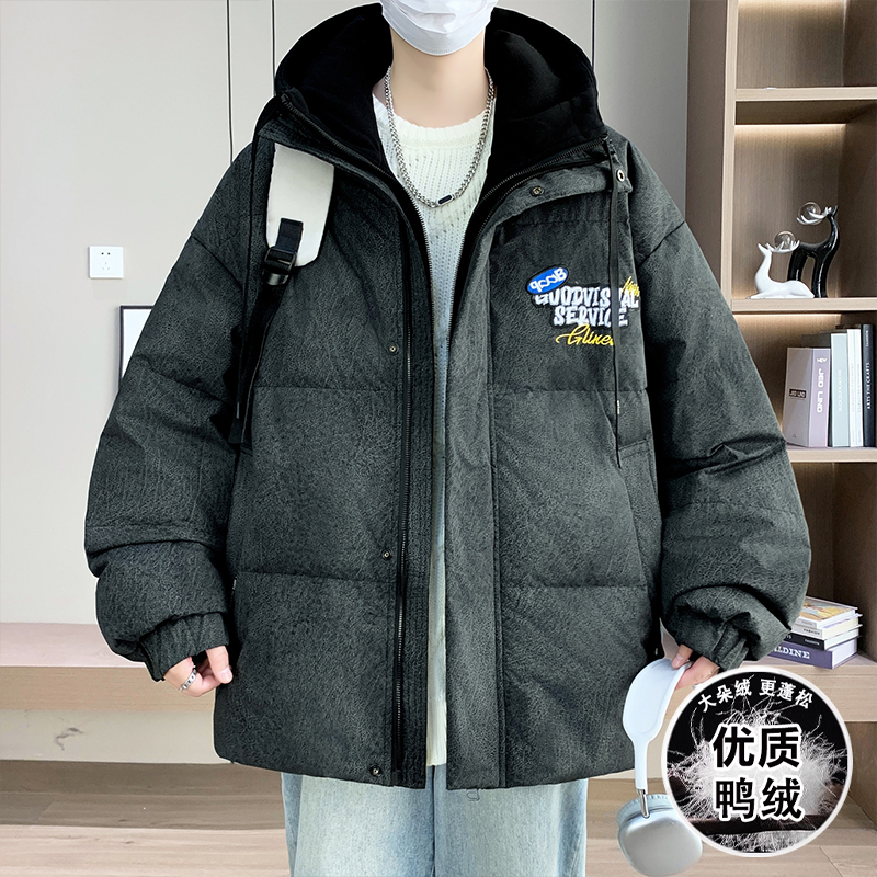 鸭绒外套男孩羽绒服冬季新款初高中学生男装士加厚大童青少年潮牌,男装,羽绒服,淘宝优惠券,粉丝福利购,淘宝优惠卷