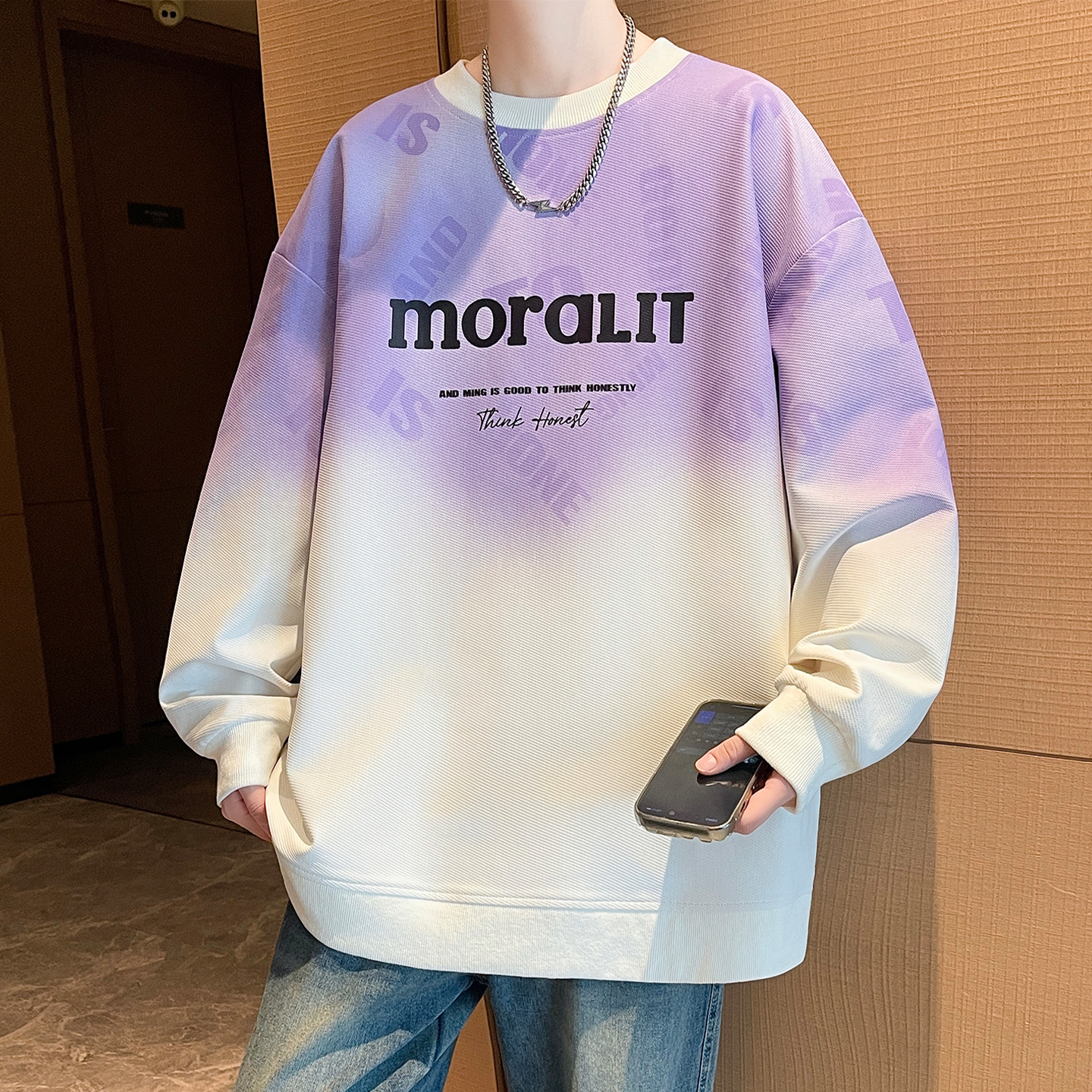 不起球不褪色卫衣宽松帅气男生潮