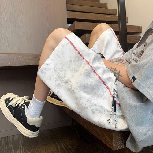夏季薄款宽松休闲冰丝短裤子男孩