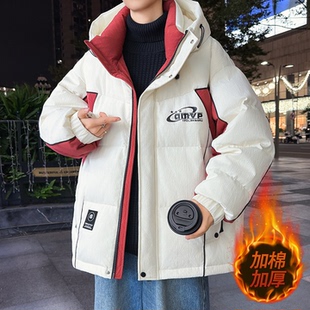 棉衣外套男生秋冬季新款大学生加厚棉袄青少年羽绒棉服男装士潮牌