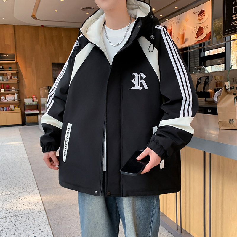 春秋季新款冲锋衣男孩青少年初中学生潮流帅气大童外套夹克男装士