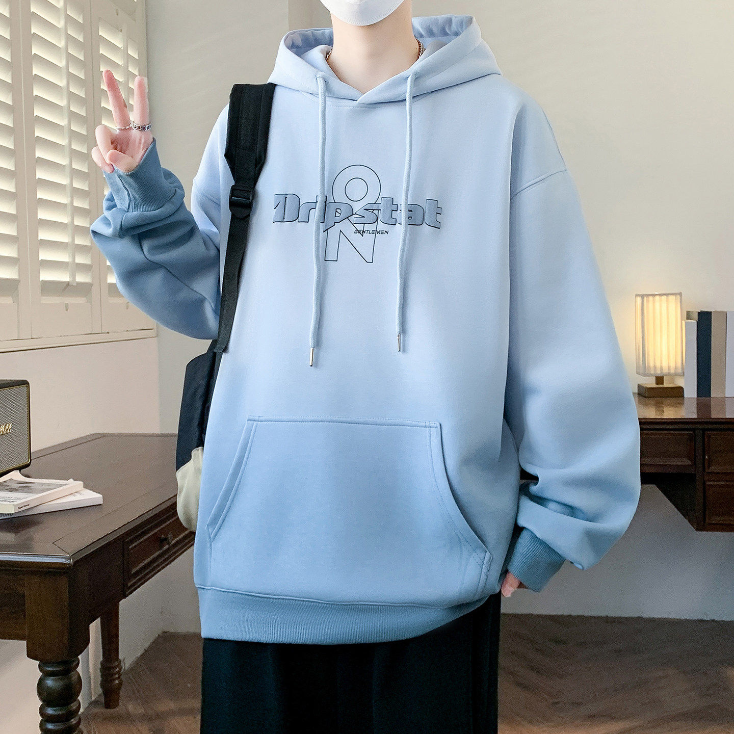 渐变卫衣男孩春秋季新款初高中学生青少年上衣打底衫长袖t恤男装