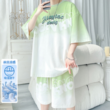 冰丝速干短袖t恤男孩夏季薄款青少年初中学生大童运动衣服套装潮