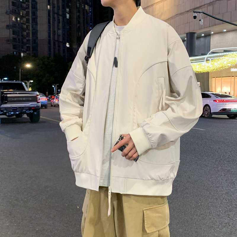 不起球不褪色棒球服潮流宽松夹克