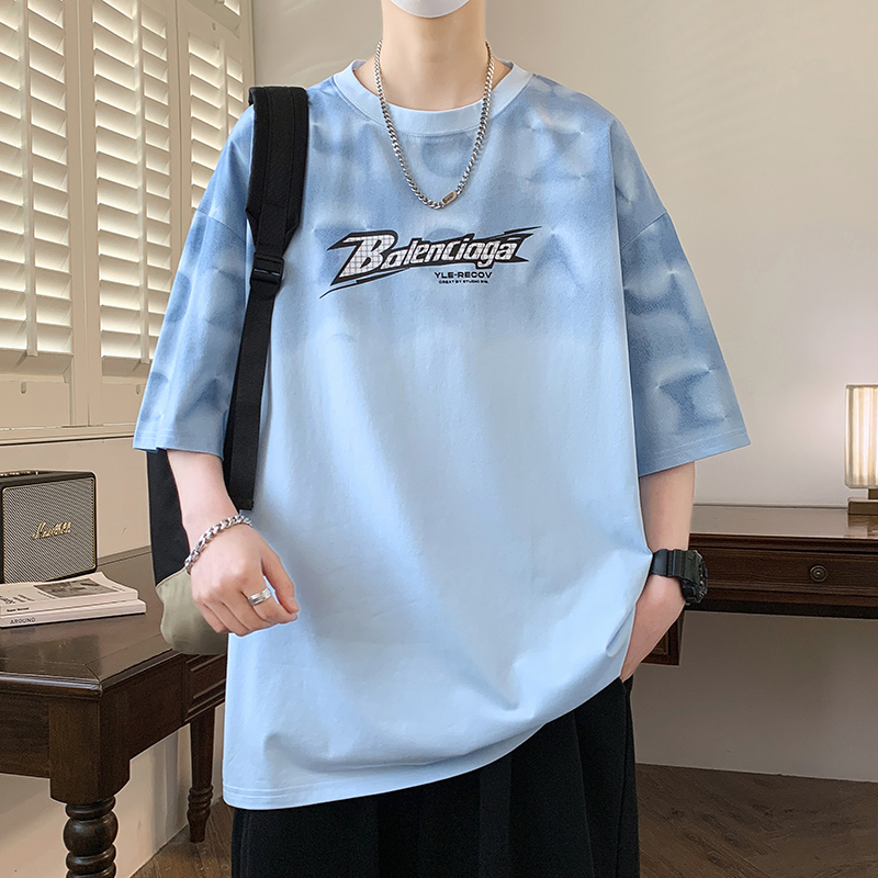 凉感透气青少年夏季宽松短袖t恤