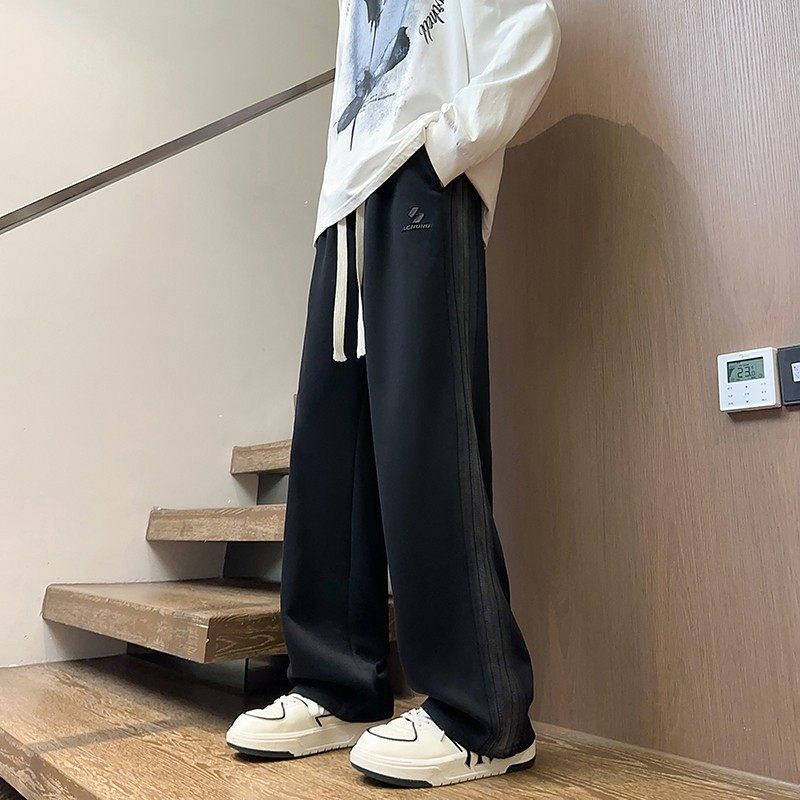 春秋季新款13运动休闲长裤子男装青少年15岁初中学生直筒裤男潮牌