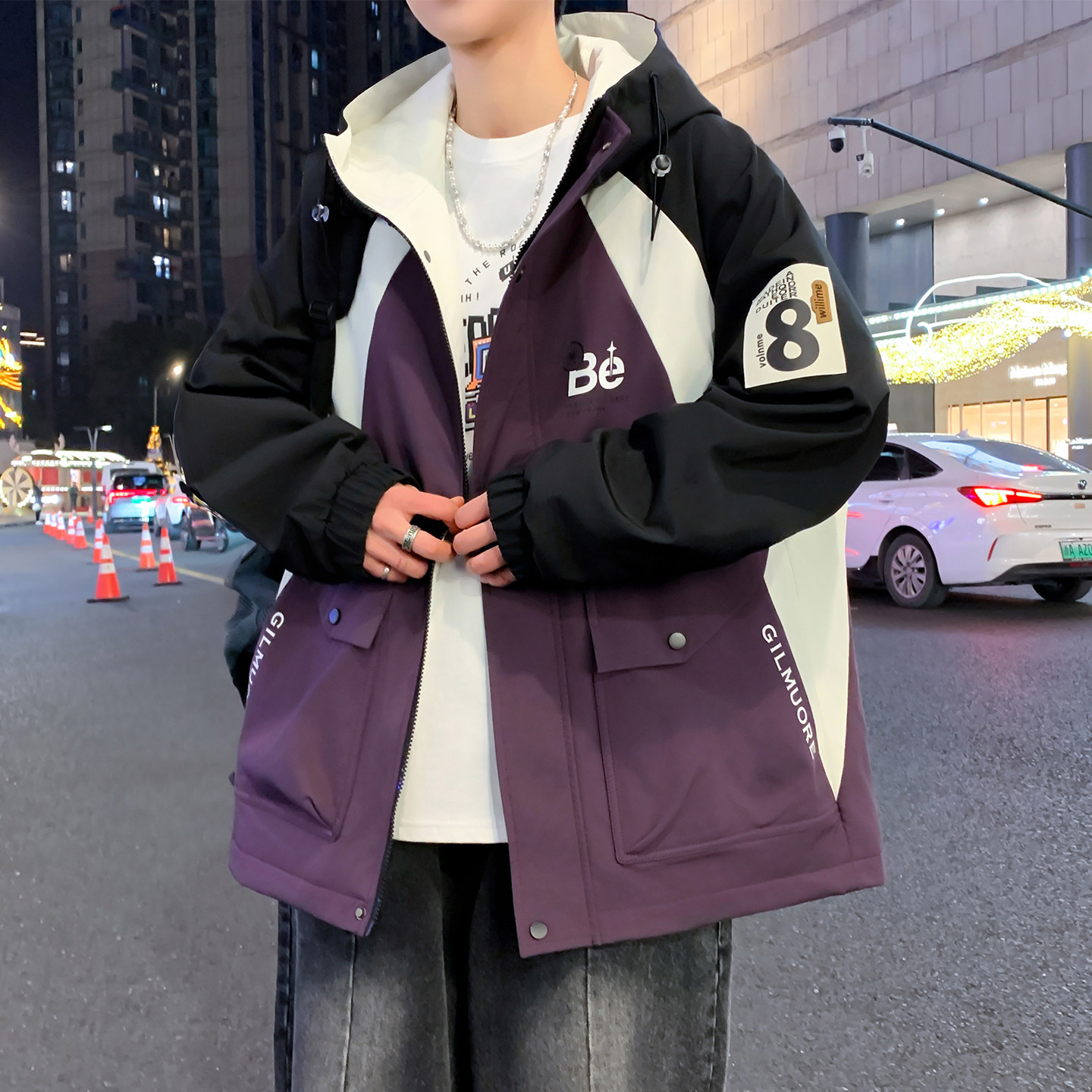 春秋季青少年外套冲锋衣服男孩新款夹克初高中学生大童上衣男装潮