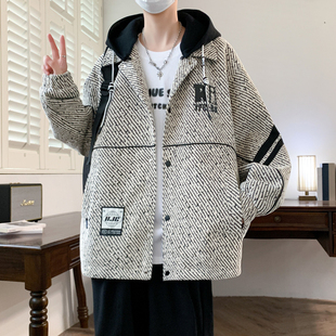 春秋季新款外套男生初高中学生潮流帅气大童青少年夹克男装上衣服