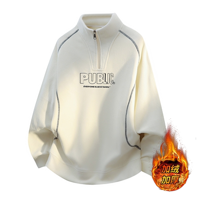 不起球不褪色加绒加厚保暖卫衣潮