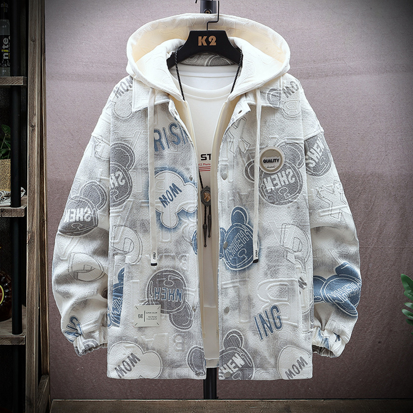 连帽外套男孩春秋季新款初高中学生潮牌夹克青少年大童男装上衣服