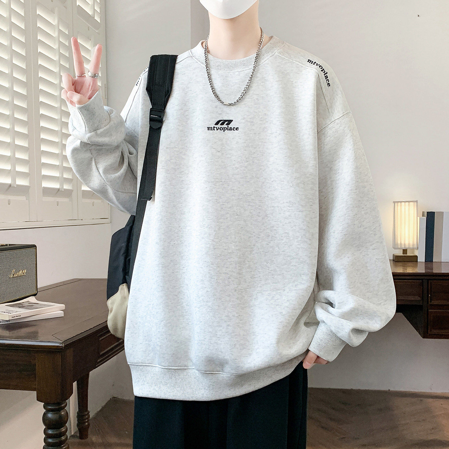 卫衣男孩春秋季新款初中学生长袖t恤宽松青少年上衣服男装打底衫