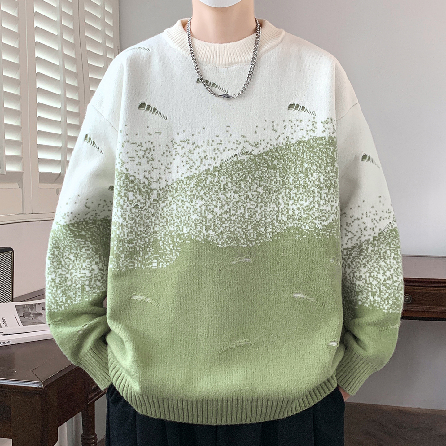 加厚保暖毛衣宽松潮流男生针织衫