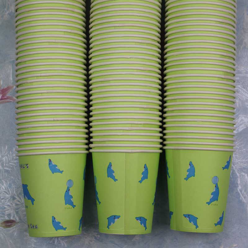 厂家直销/出口日本/一次性纸桨彩色海豚纸杯 205ml /2400个特价
