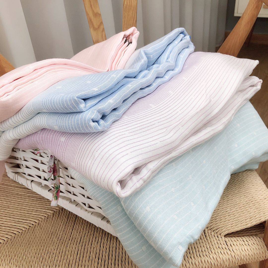 滑软~竹纤维贝壳夏被午休毯子学生宿舍盖毯家用空调被150单人夏被