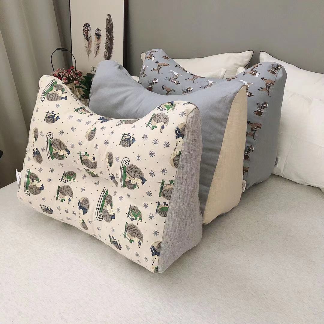 外mao立体靠枕三角床头护腰靠垫榻榻米床沙发大号靠背垫腰靠布艺