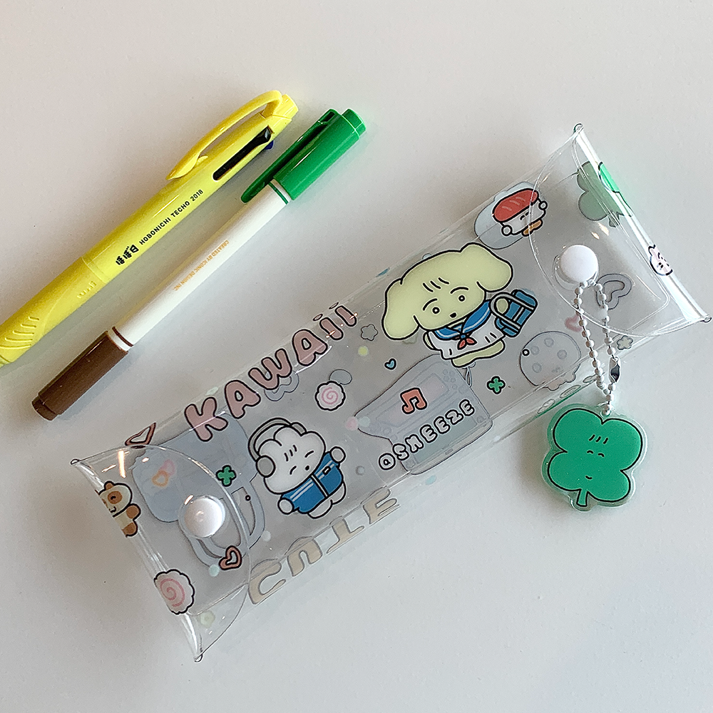 原创透明笔袋小巧便携可爱手账