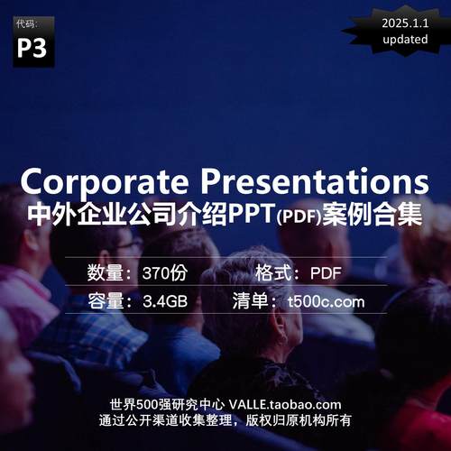 国内外企业公司PPT案例集